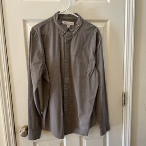 Old Navy Men’s Large Slim Fit Gray Button Down Shirt